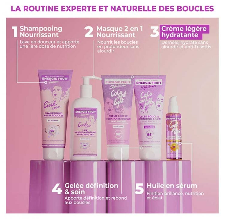 Energie Fruit Coco Curl كريم ترطيب خفيف للشعر المجعد 200ml