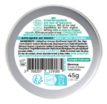 Energie Fruit 48H Deo Cream Monoï Bioes 45g - Natural Deodorant with Monoï Perfume
