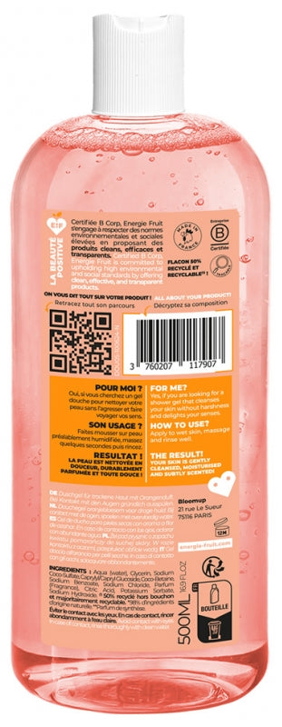 Energie Fruit Shower Gel Neutral pH Orange Blossom & Organic Flax Oil 500ml (16.90fl oz)
