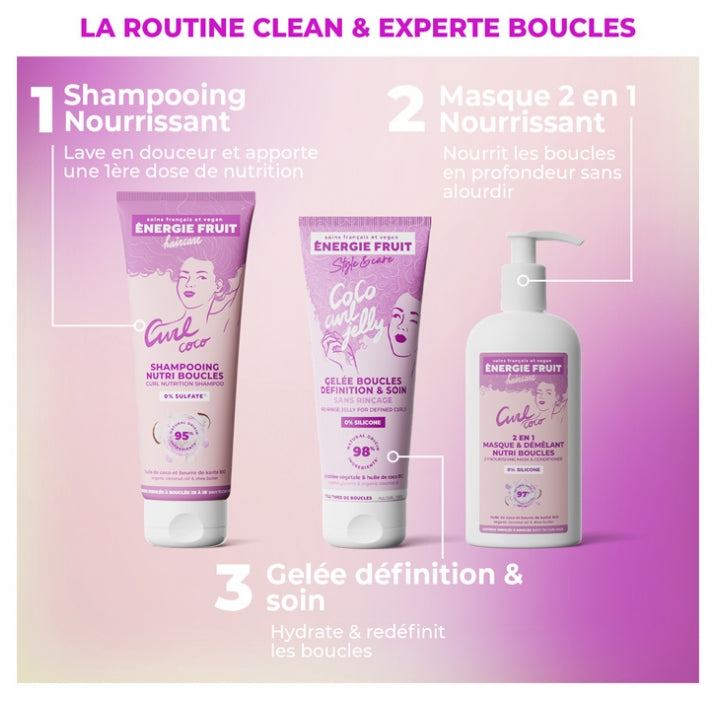 Energie Fruit Coco & Organic Shea Oil Shampooing sans sulfate cheveux bouclés 250ml