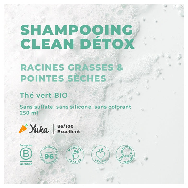 Energie Fruit Clean Detox Shampooing au Thé Vert pour Racines Grasses et Pointes Sèches 250ml