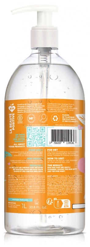 Energie Fruit Gentle Apricot Body & Hair Shower Gel 1L (33.81 fl oz)