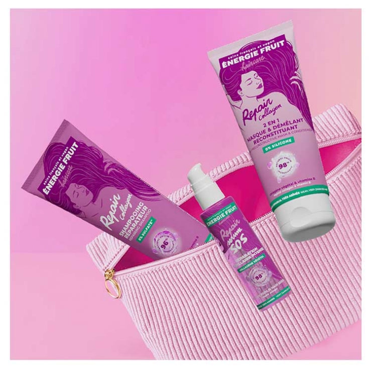 Energie Fruit Kit de soins capillaires au collagène grand format 525 ml