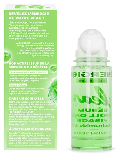 Energiqa Skincare Sérum Roll On Visage Clear 2% Niacinamide & Zinc 30ml (1.01fl oz)