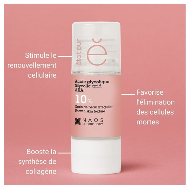 Etat Pur Pure Active Ingredients 10% glycolic acid Loss of radiance and hyperpigmentation Peeling 15ml (0.50fl oz)