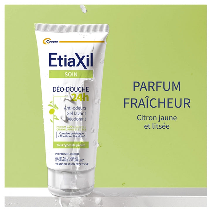 Etiaxil Shower Gel doccia agli agrumi 24 ore per sudorazione eccessiva, pelle sensibile 200ml