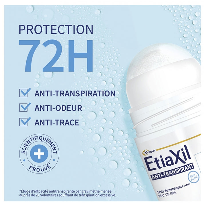 Etiaxil Antiperspirant 72h Protection Roll-On sensitive skin 2 x 50ml (1.69fl oz)