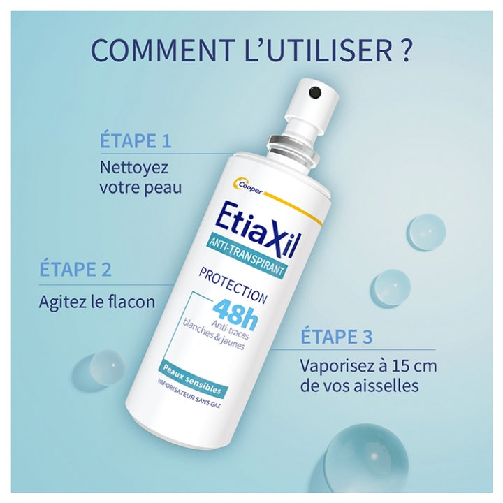 Etiaxil Antiperspirant 48h protection spray sensitive skin 100 ml (3.38fl oz)