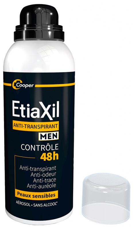 Etiaxil Antiperspirant 48h Men Control Deodorant Aerosol sensitive skin 2 x 150 ml (5.07fl oz)