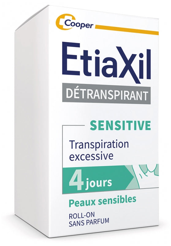 Etiaxil Sensitive 4 Days Déodorant anti-transpirant pour le traitement de la transpiration excessive