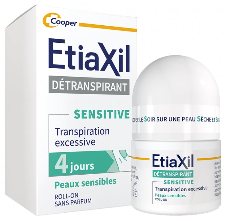 Etiaxil Sensitive 4 Days Déodorant anti-transpirant pour le traitement de la transpiration excessive