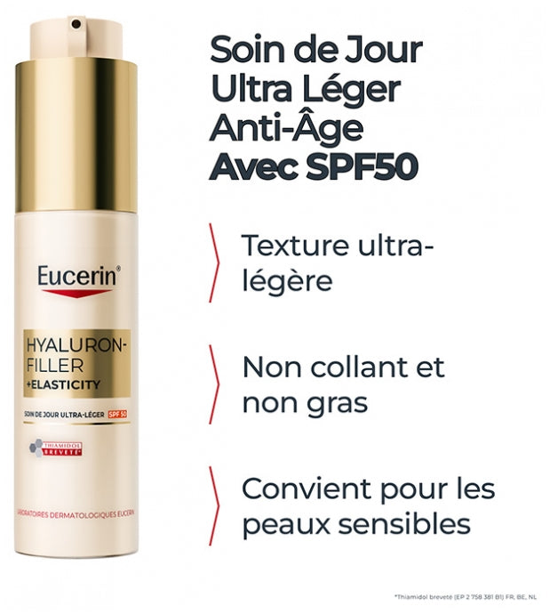 Eucerin Hyaluron-Filler + Elasticity Ultra-light day cream SPF50 50 ml (1.69fl oz)