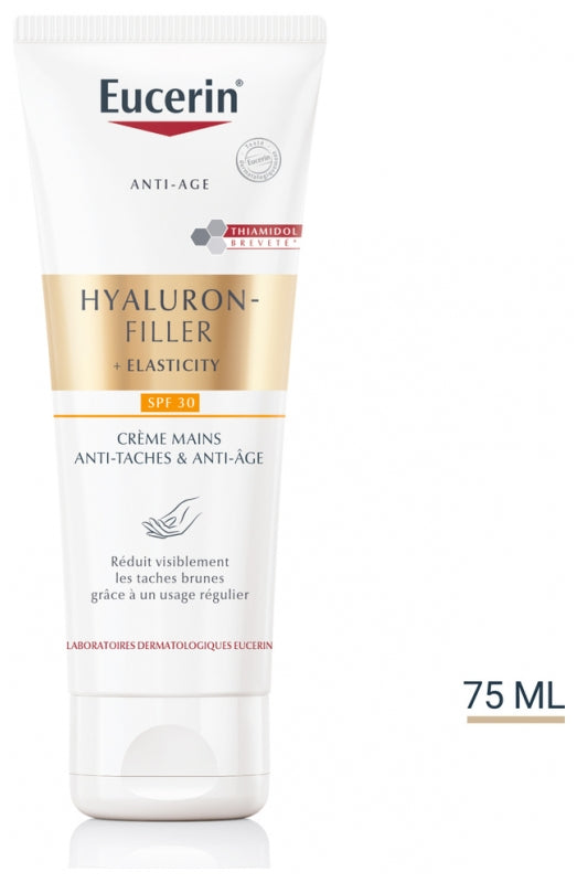Eucerin Hyaluron-Filler + Elasticity كريم لليدين مصحح SPF30 75ml