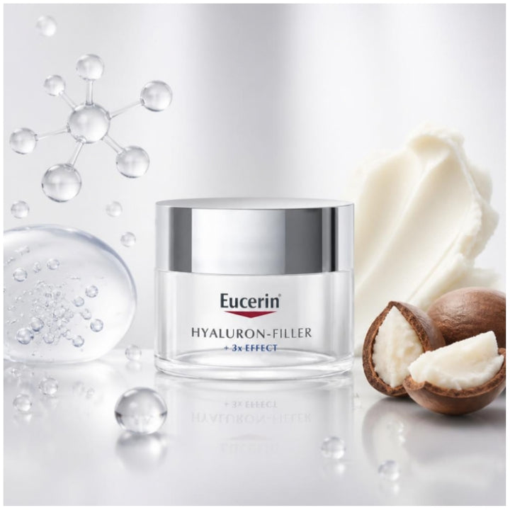 Eucerin Hyaluron-Filler + 3x Effect Spf15 عناية نهارية مضادة لعلامات التقدم في السن عبوة إعادة تعبئة للبشرة الجافة 50ml