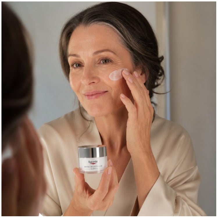 Eucerin Hyaluron-Filler 3x Effect كريم ليلي عبوة إعادة تعبئة 50ml