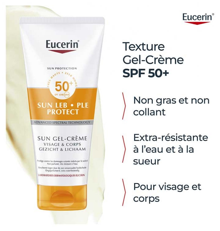 Eucerin Sun Leb Protect Gel-Cream SPF50+ 150ml (5.07floz)