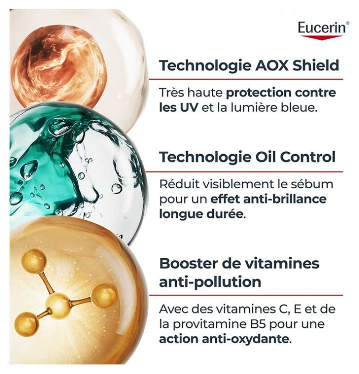 Eucerin Sun Sérum de protección solar con control de grasa SPF50+ 30ml