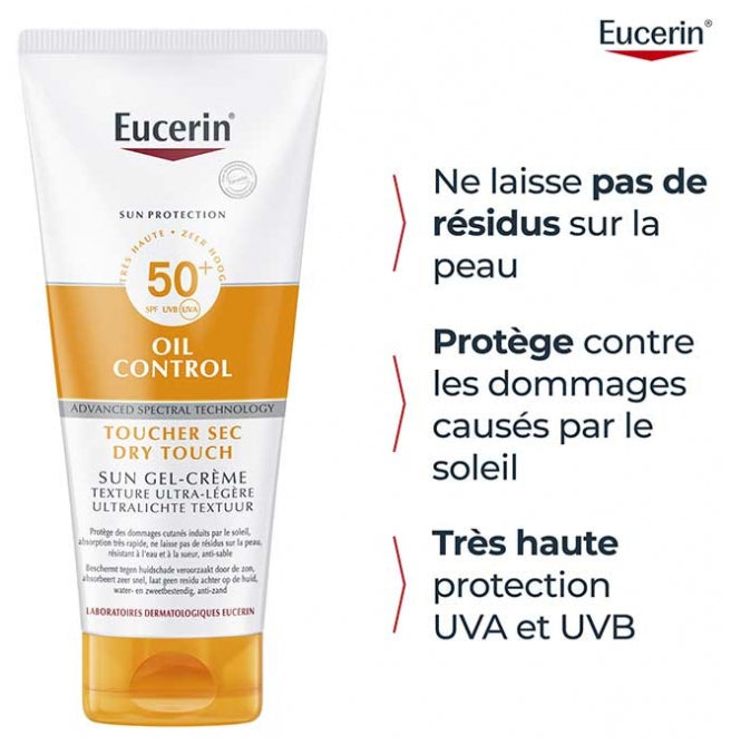 Eucerin Sun Protection Oil Control SPF50+ gel-crema de acabado mate 200ml