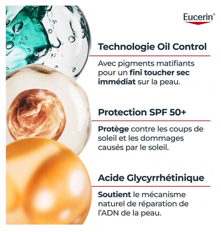 Eucerin Sun Protection Oil Control SPF50+ gel-crema de acabado mate 200ml