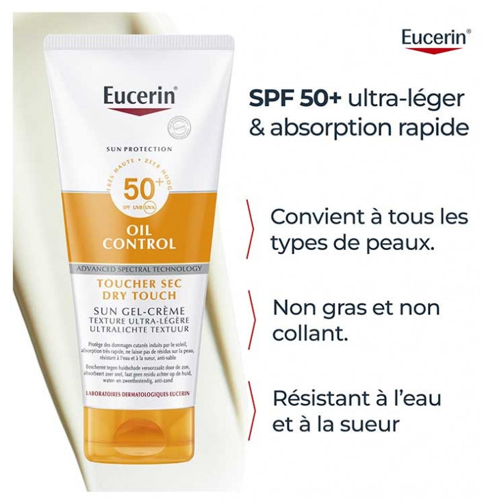 Eucerin Sun Protection Oil Control SPF50+ gel-crema de acabado mate 200ml