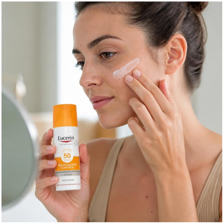 Eucerin Sun سائل مضاد لشيخوخة البشرة الناتجة عن التعرض للشمس SPF50 50ml