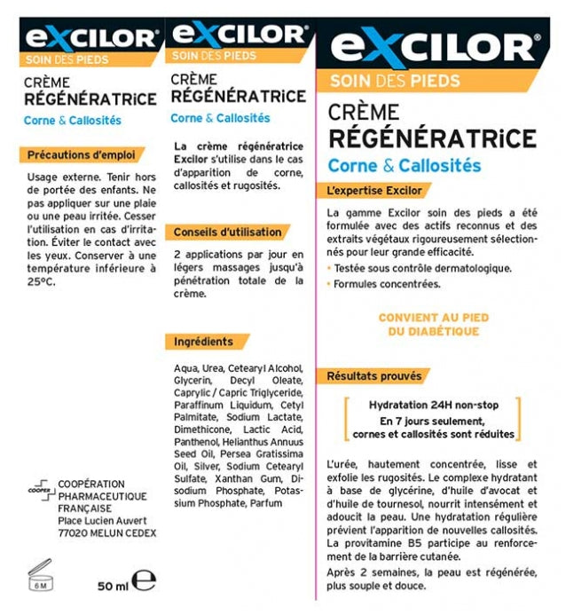 Excilor Anti Callus Regenerative Cream For Feet 50ml (1.69fl oz)