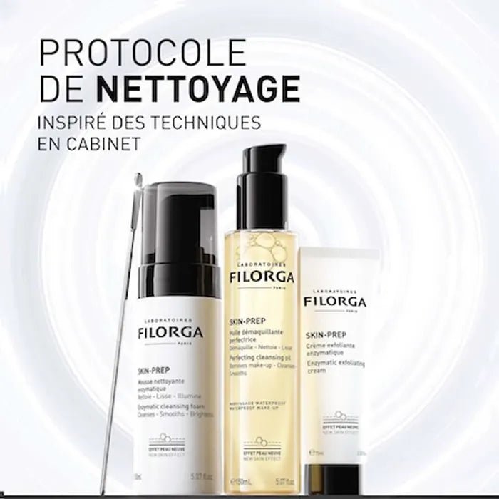 Filorga Skin - Prep Cleansing Oil + Cleansing Foam Duo 550ml (18.58fl oz) - FrenchBeautyHub