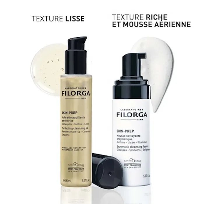 Filorga Skin - Prep Cleansing Oil + Cleansing Foam Duo 550ml (18.58fl oz) - FrenchBeautyHub
