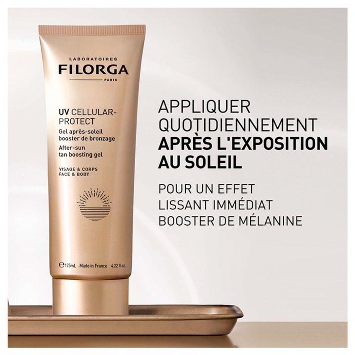 Filorga UV Cellular-Protect Gel potenciador del bronceado nutritivo y calmante para rostro y cuerpo 125ml