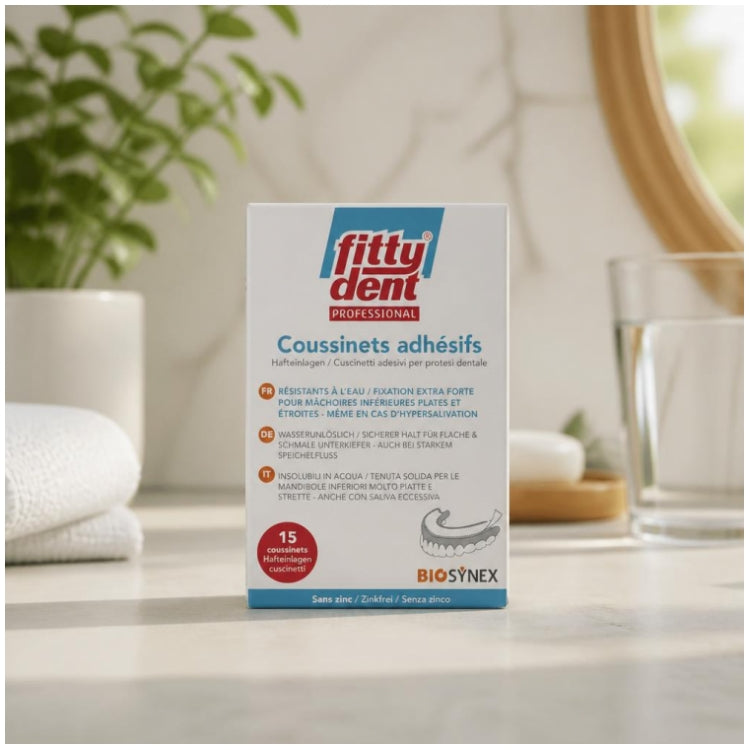 Fitty Dent Professional وسادات تثبيت لاصقة فائقة القوة 15 units