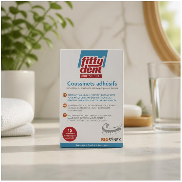 Fitty Dent Professional وسادات تثبيت لاصقة فائقة القوة 15 units