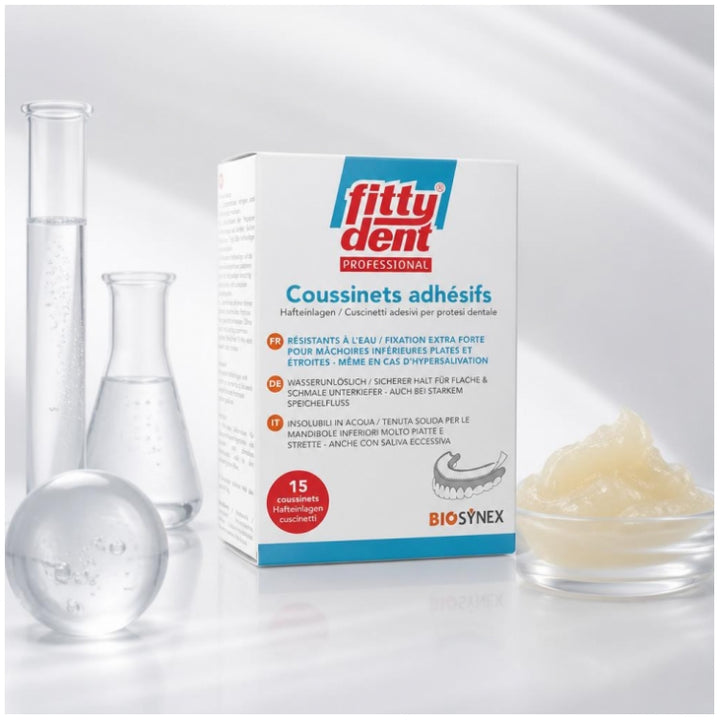 Fitty Dent Professional وسادات تثبيت لاصقة فائقة القوة 15 units