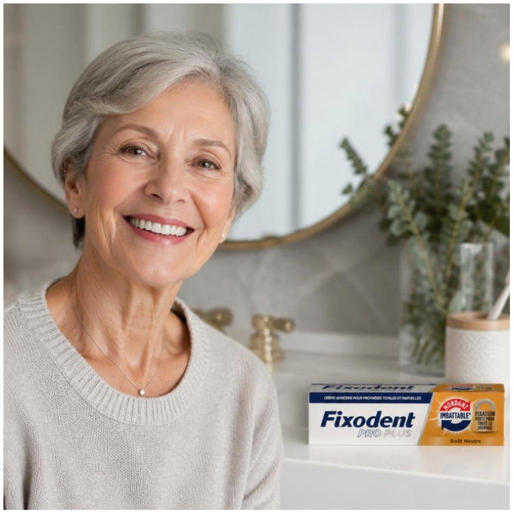 Fixodent Pro plus لاصق أطقم الأسنان بتثبيت لا يُضاهى 40g