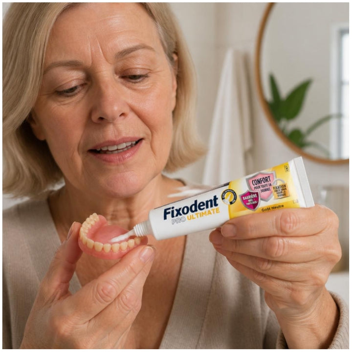 Fixodent Pro Ultimate Adhesive Cream For Total & Partial Dentures Taste Neutre 57ml (1.93fl oz)
