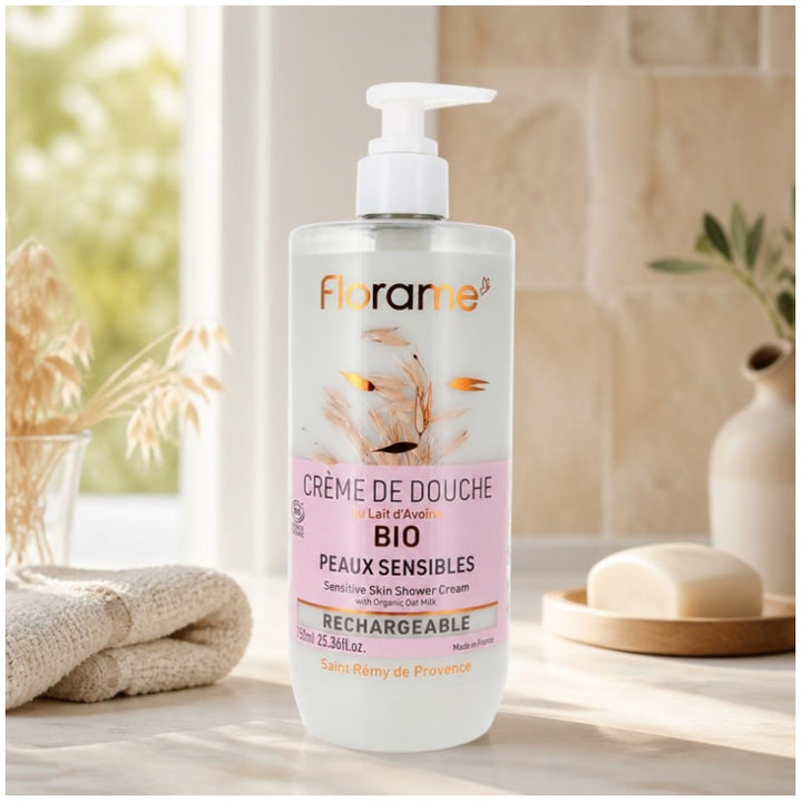 Florame Organic oat milk shower cream Sensitive skin 750ml (25.36fl oz)