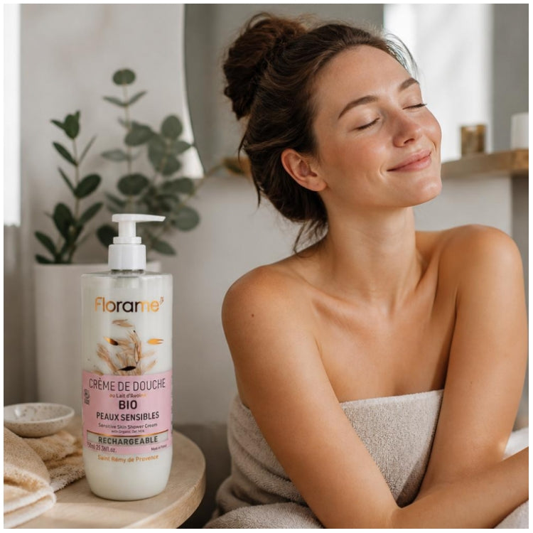 Florame Organic oat milk shower cream Sensitive skin 750ml (25.36fl oz)