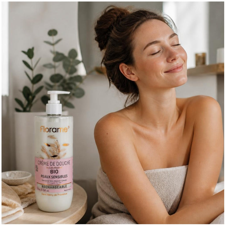 Florame Organic oat milk shower cream Sensitive skin 750ml (25.36fl oz)
