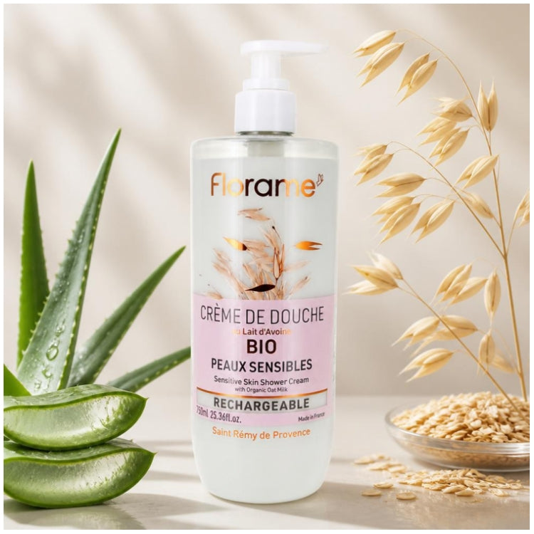 Florame Organic oat milk shower cream Sensitive skin 750ml (25.36fl oz)