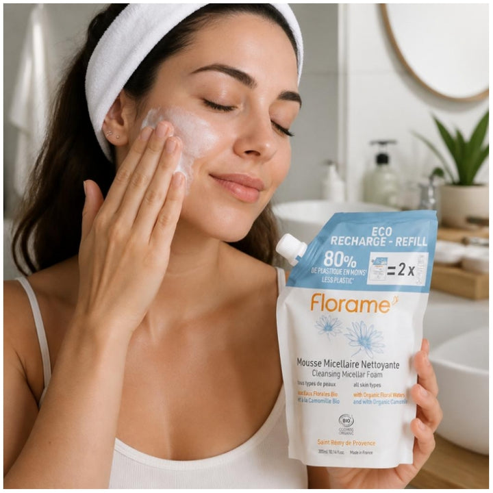 Florame Eco Refill رغوة تنظيف ميسيلارية عضوية 300ml