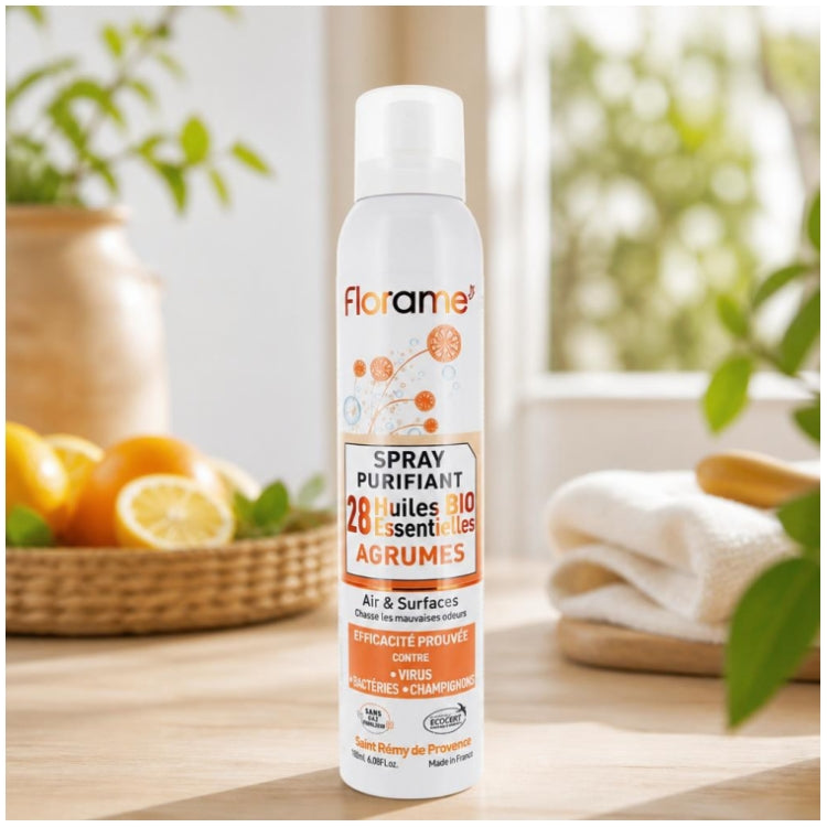 Florame Organic Purifying Spray With Citrus Fruit Air Et Surfaces 180ml (6.09fl oz)