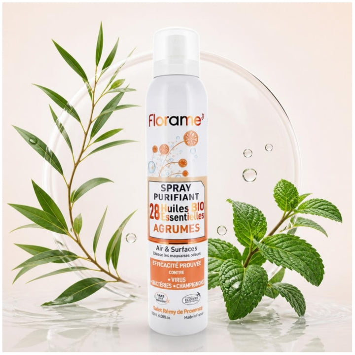 Florame Organic Purifying Spray With Citrus Fruit Air Et Surfaces 180ml (6.09fl oz)