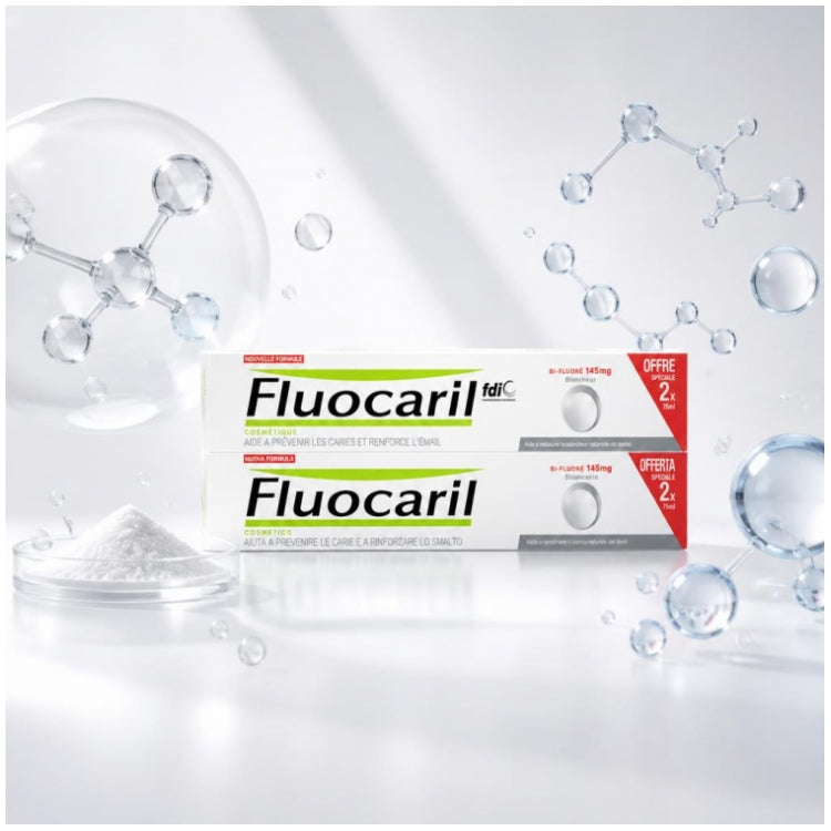 Fluocaril Toothpaste Bi-fluore Whitening Mint 75ml x2 (2.53fl oz x2)