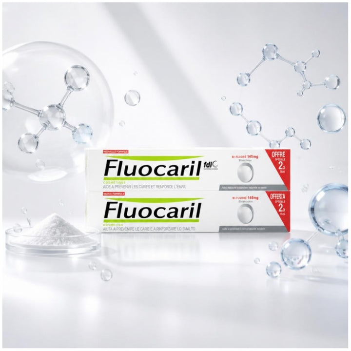 Fluocaril Toothpaste Bi-fluore Whitening Mint 75ml x2 (2.53fl oz x2)