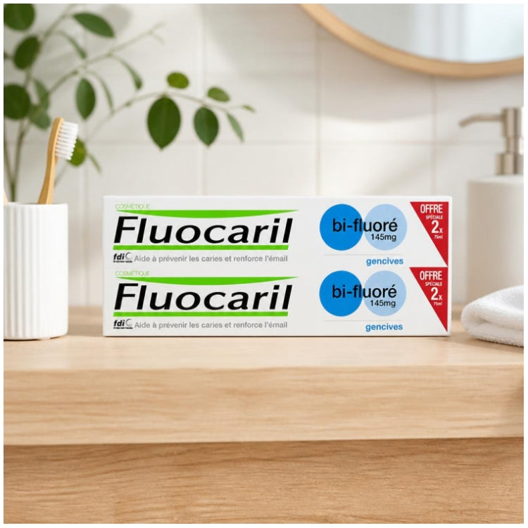 Fluocaril Pasta dentífrica de menta 75ml x2