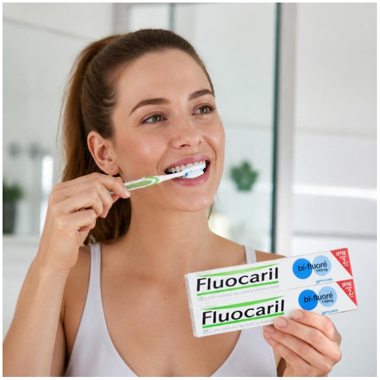 Fluocaril Pasta dentífrica de menta 75ml x2