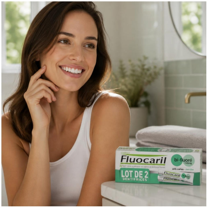 Fluocaril Bi-fluore Mint Toothpaste 75ml x2 (2.53fl oz x2)