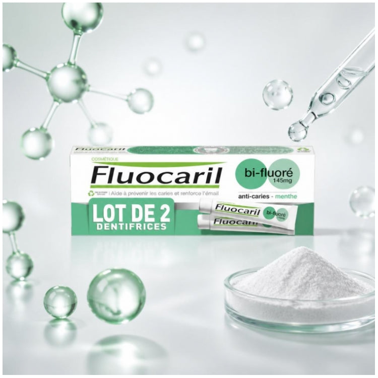 Fluocaril Bi-fluore Mint Toothpaste 75ml x2 (2.53fl oz x2)