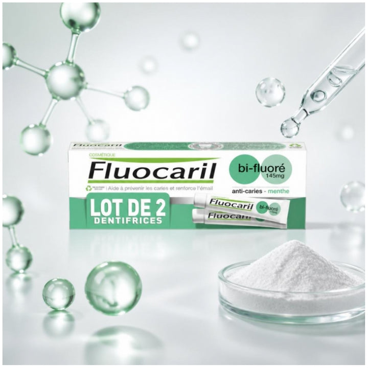 Fluocaril Bi-fluore Mint Toothpaste 75ml x2 (2.53fl oz x2)
