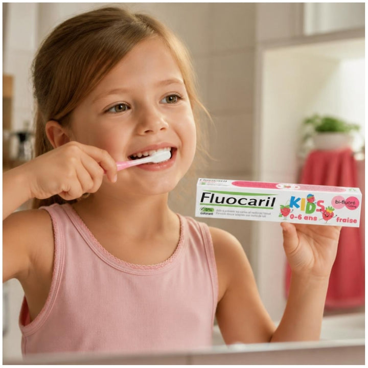 Fluocaril Dentifrice Kids Bi-Fluoré Fraise 0 - 6 ans 75ml (2.54fl oz)