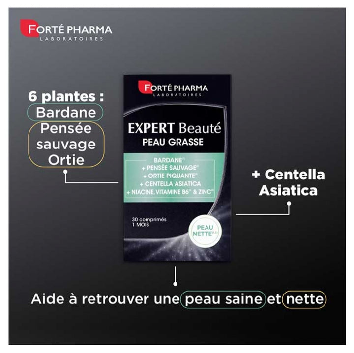 Forté Pharma Beauty Expert Fettige Haut 30 Tabletten 300g